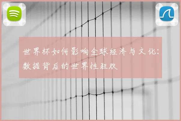 世界杯如何影响全球经济与文化：数据背后的世界性狂欢